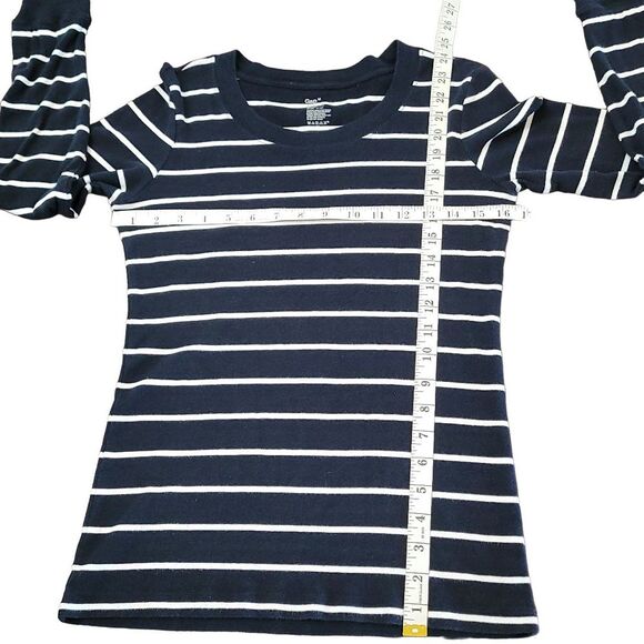 GAP | Long Sleeve Striped Knit Top | Color: Black, White | Size: M - Picture 3 of 5